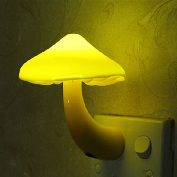 EU US Plug LED Night Light Mushroom